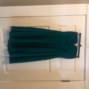 J Crew Crepe green / emerald dress